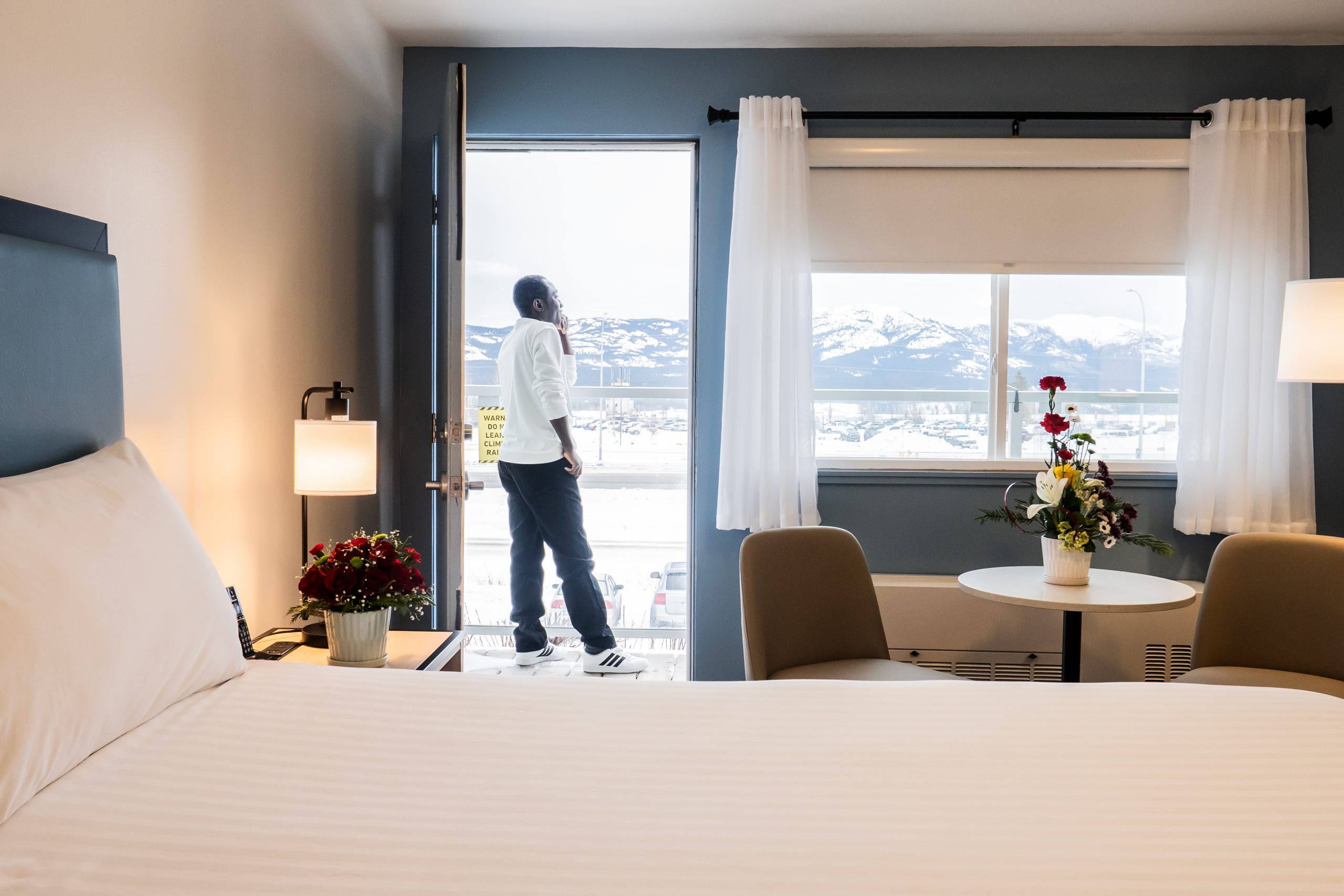 DSC07285 Balcony King Room with view of Alaska Highway, Whitehorse